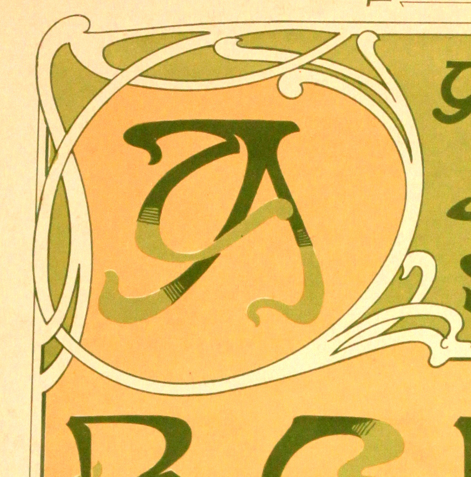 michaelmoonsbookshop:  Art Nouveau Lettres - fine lithographed alphabet fonts Lettres