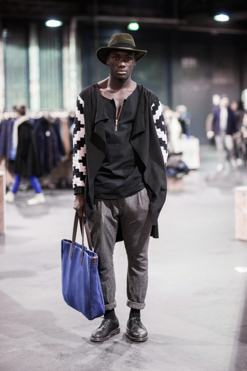 wgsn:  Nicely proportioned and layered styling with modern folk influences. WGSN street style from the Berlin trade shows