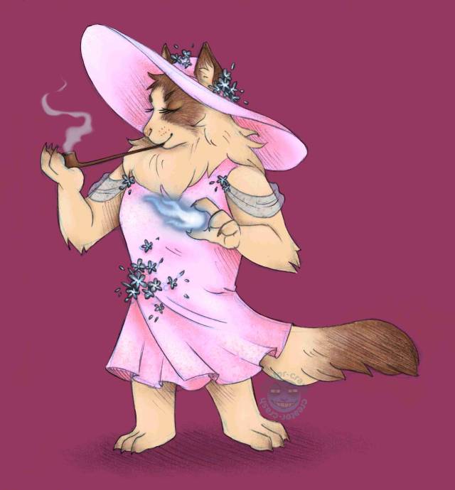 A fancy Tabaxi Sorceress NPC 🐱🌸🔥