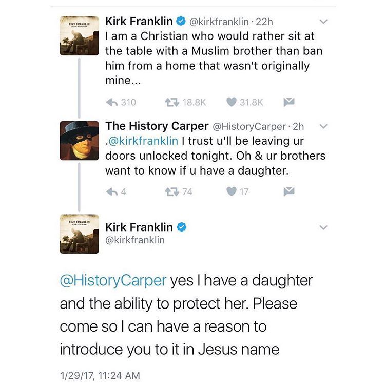 tillerboomin:Kirk Plies Franklin bout to bless y'all niggas 1/29/2017