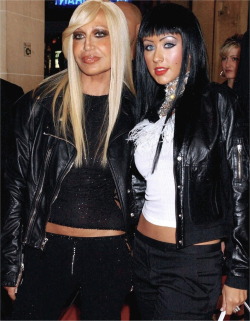 allchristina:  Christina Aguilera &amp; Donatella Versace in 2004 