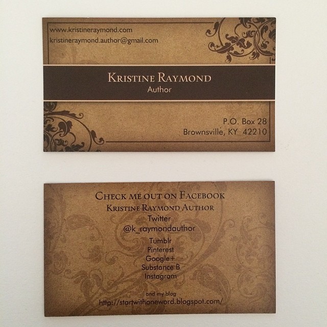 My business cards came in. Love ‘em!