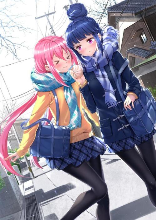 ✧･ﾟ: *✧ Sharing Food ✧ *:･ﾟ✧♡ Characters ♡ : Nadeshiko Kagamihara ♥ Rin Shima♢ Anime ♢ : Yuru Camp△ 