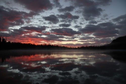 panamint:sunrise over boulder lake