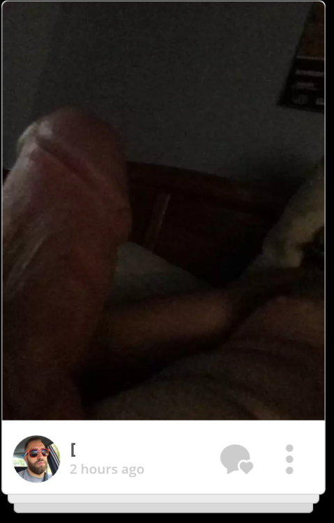 kambreycollins:  This big bearded guy was ready to fuck. Yeah that sixth pic is actually a dick pic he posted to Tinder moments.