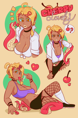 dabbledoodles:  Monster Gyaru Girl design I’m playing around with! Wanted to try to make a Gyaru gal that I found appealing.Any of her limbs can become tentacles