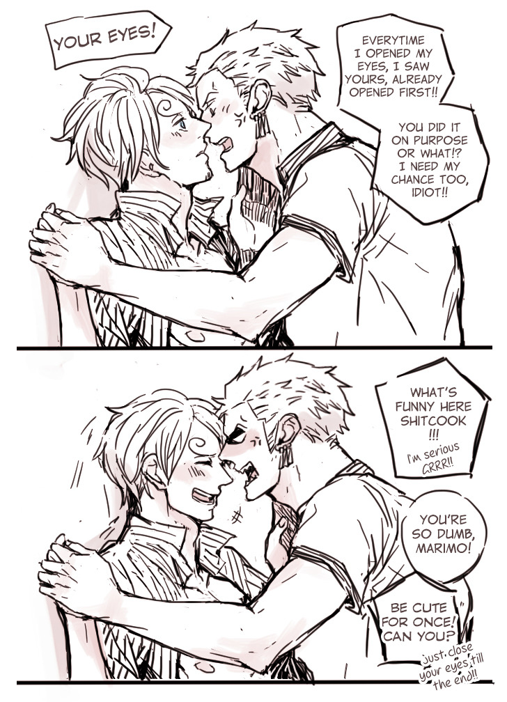 yuushishio:  I got a headcanon for their kissing moment (●///▽///●)