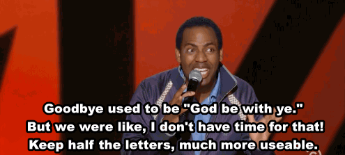 dragon-and-lion:  winneganfake:  smosh:  stand-up-comic-gifs:  Baron Vaughn (x)  I’ve never seen such an appropriate font change in a gif set.  ALWAYS. REBLOOP.   Squad goals 