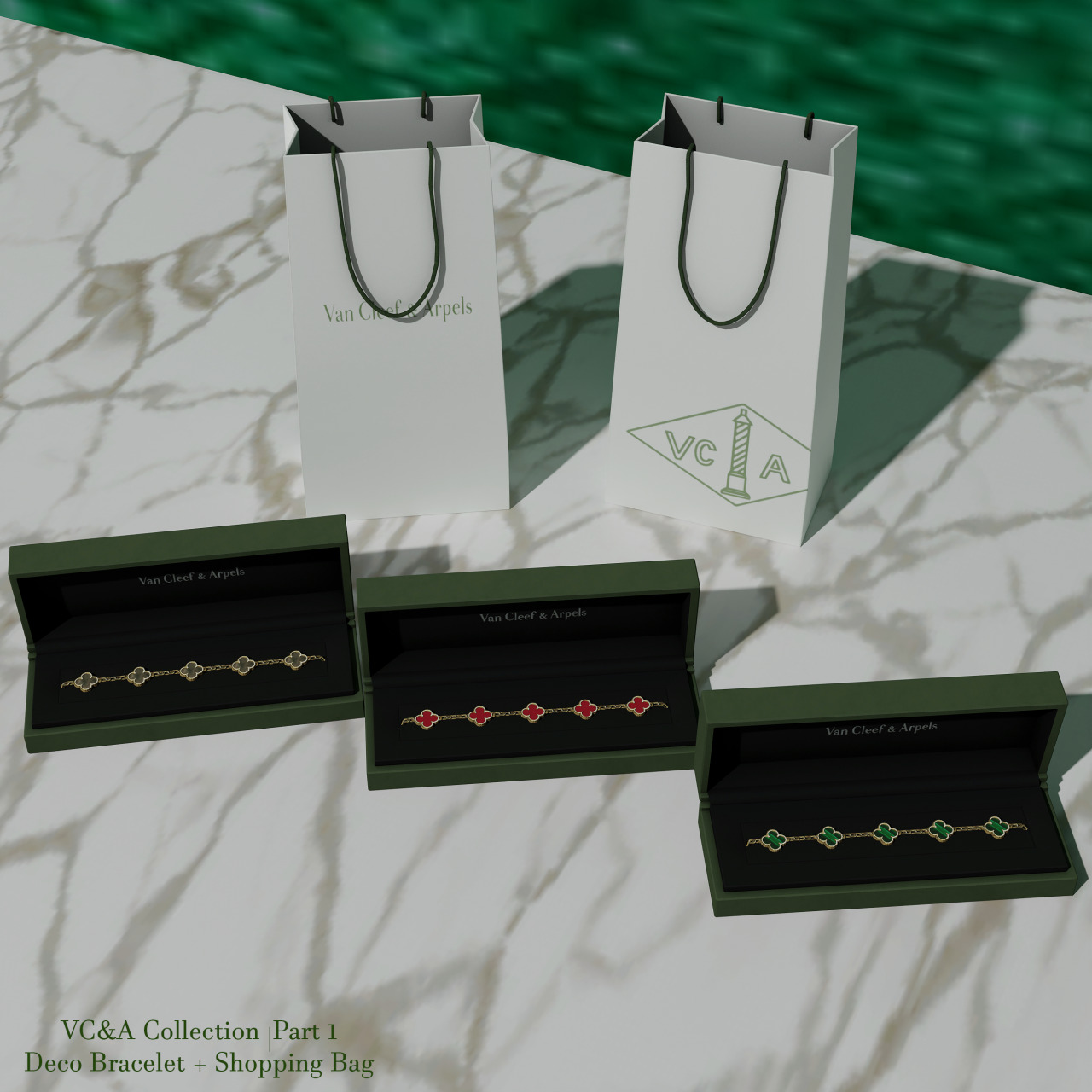 PlatinumLuxeSims — | VC&A Collection Part 1 | Deco Bracelet