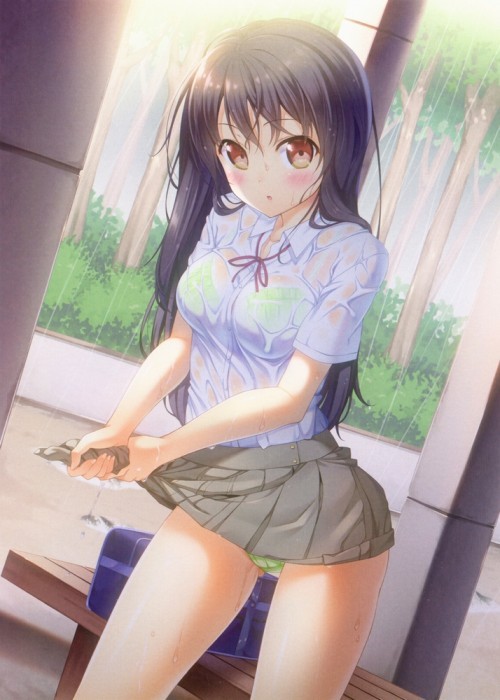 【二次・ZIP】純白のシャツ・ブラウスが色々艶かしい女の子の画像 | 桃色虹画像 -二次元萌え画像エロ画像まとめ-