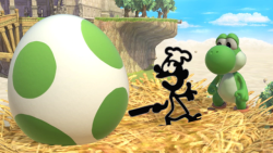 boba-femme: relishboi: why is this the funniest screenshot ive ever seen  I like how yoshi has his fists all balled up, like he’s barely restraining himself from beating the shit out of that little scribble guy. He’s even givin him the side eye, you