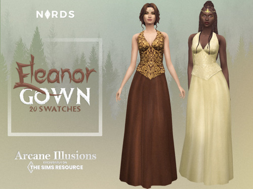 nords-sims:Eleanor Gown:Hey guys, this was out yesterday but I was too busy to post it here, and I’m