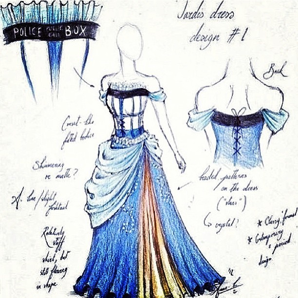 wttevr:  Hahaha so my dorkitude continues with a doctor who dress i drew. 