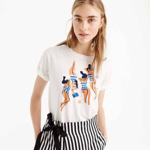 Summer illustration for Jcrew,sunbather tee available on their online shop!