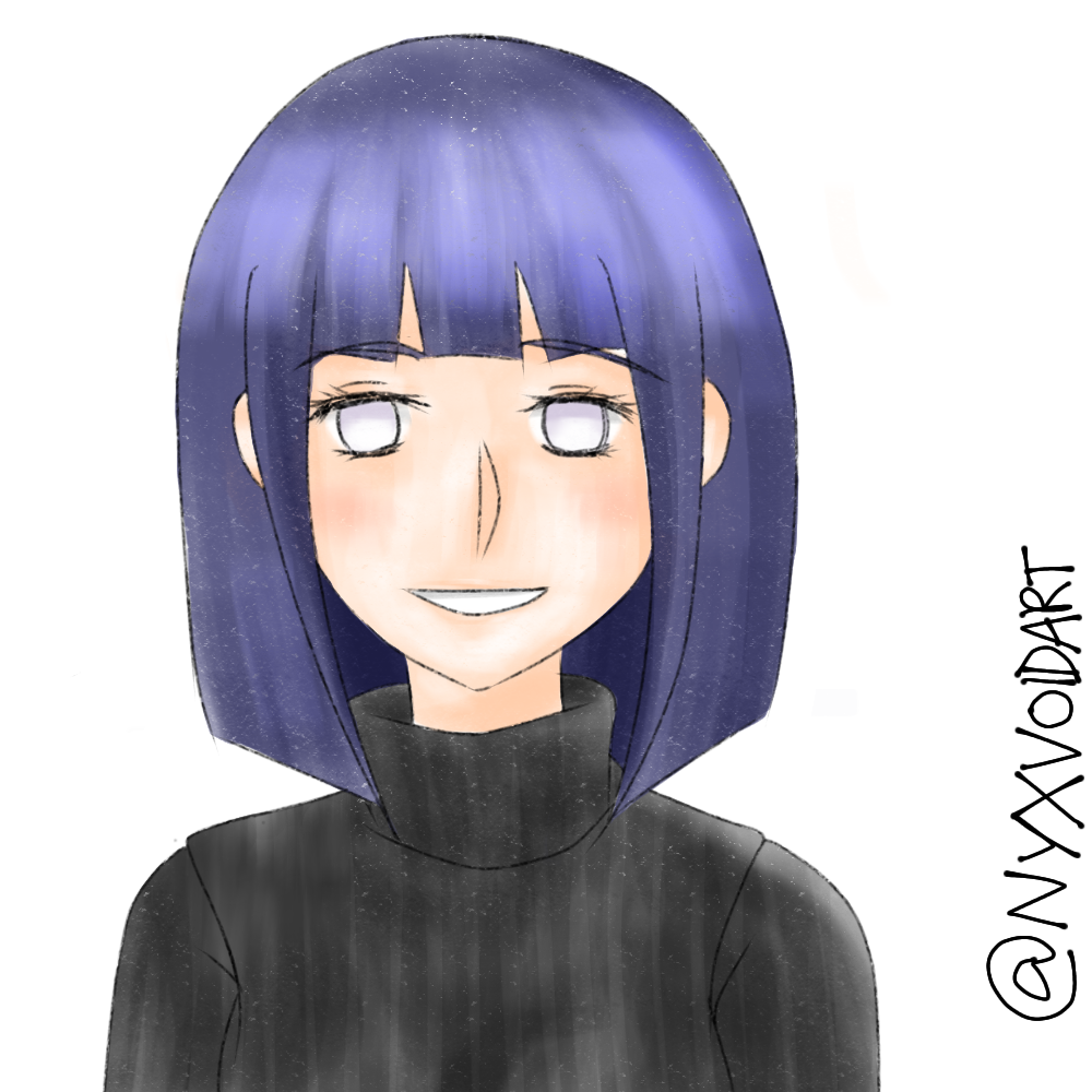 hyuuga hinata (naruto and 2 more) drawn by mochi_suki