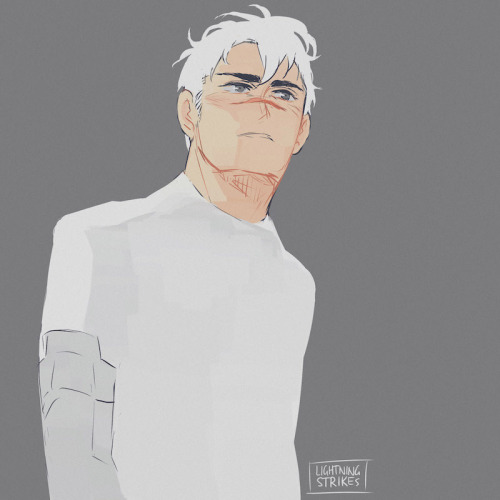 lightningstrikes-art:lightningstrikes-art:Shiro returns in S3 but this time his hair is entirely whi