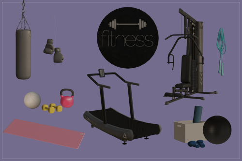 Fitness  4t2 (you can find them in sculptures) ♥ TS4 by @syboubou​​ and you can find them her