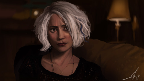 maneatingbunnies:As promised, here’s the painting of Riley from Sense8!!I would just like to say THA