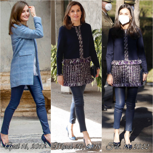 Letizia recycling blue leggins from UterqueApril 16, 2017: Easter Mass (1, 2, 3)March 20, 2018: Work