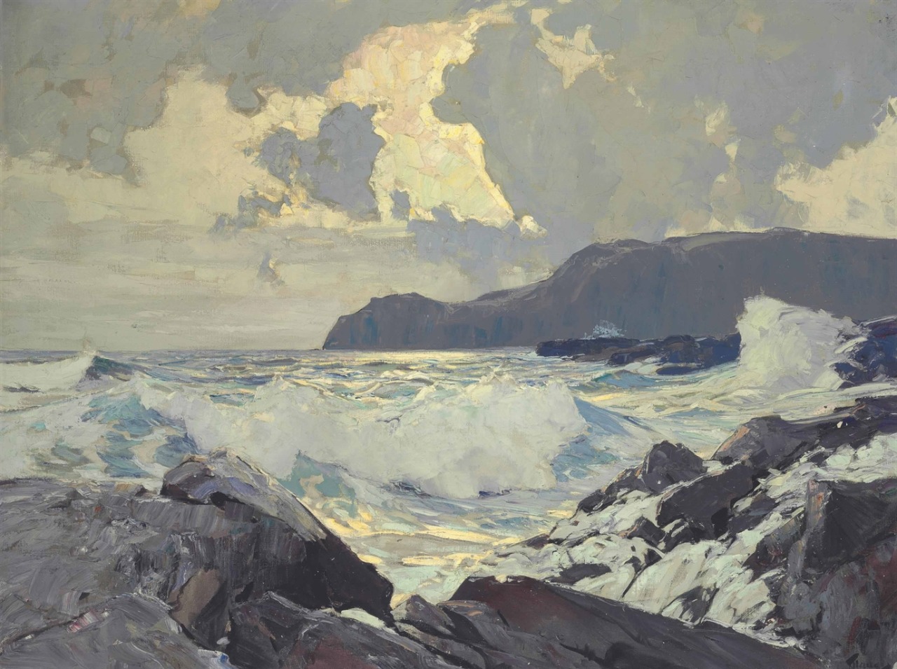thunderstruck9:  Frederick Judd Waugh (American, 1861-1940), Winds and Sea. Oil on