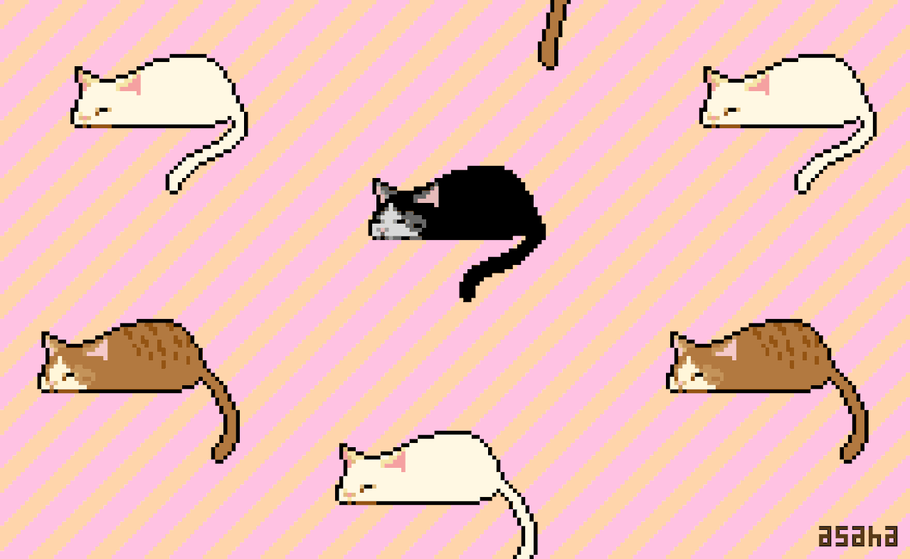 Asaha S Pixel Art Mochi Cats