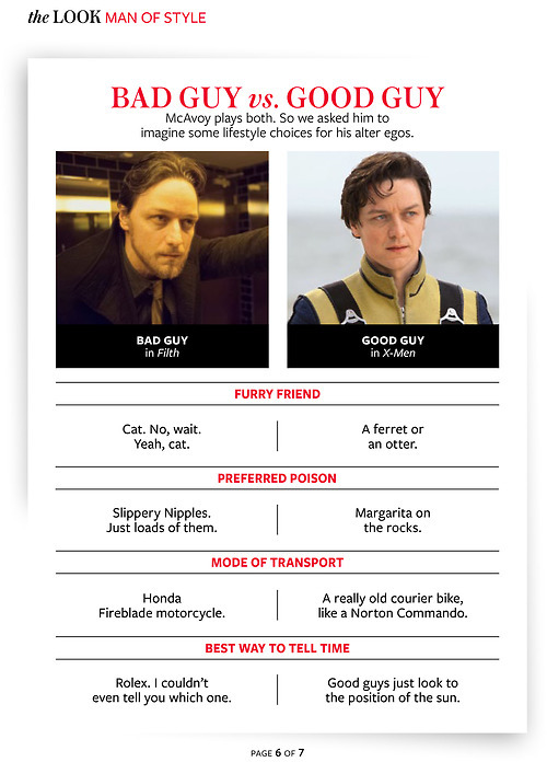 itabia:  James McAvoy is asked to imagine some lifestyle choices for his alter egos (x) 