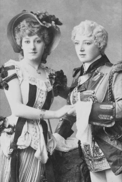 vestatilleys:Minnie Mario and Kate Vaughan in “Cinderella”, 1883.
