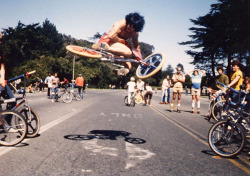 tarpitneanderthals:  Dave Vanderspeck  Tabletop Bunnyhop  Golden Gate Park, San Francisco, CA  1983.