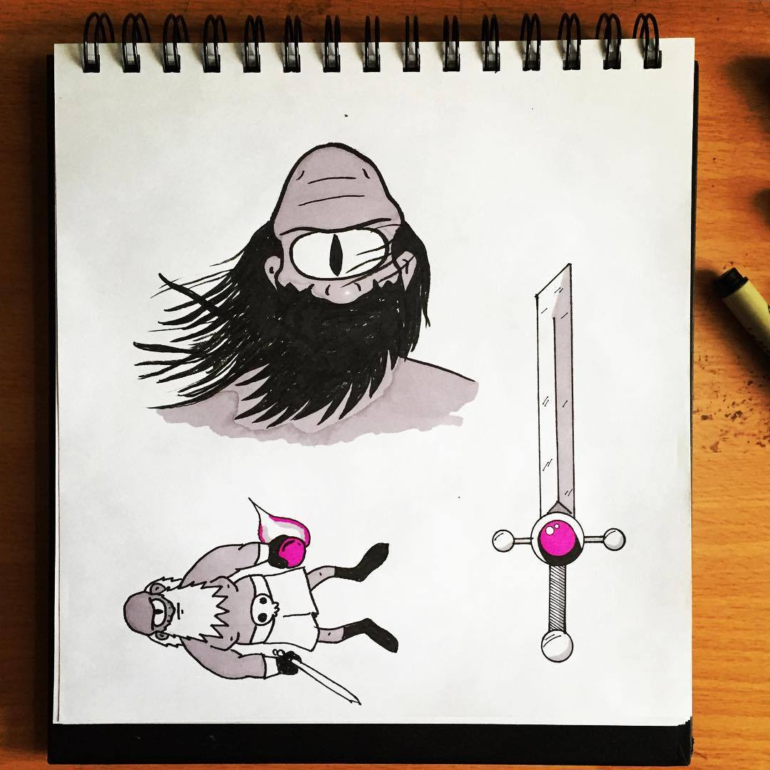 This fella!
#sketchbook #illustration #art #cyclops #orb #gempowered #sword #barbarian #skull #warrior #philly