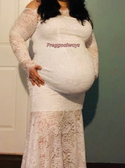 preggoalways:  Pictures of my last fitting for my wedding dress. Taken 1-2 days before my wedding. 