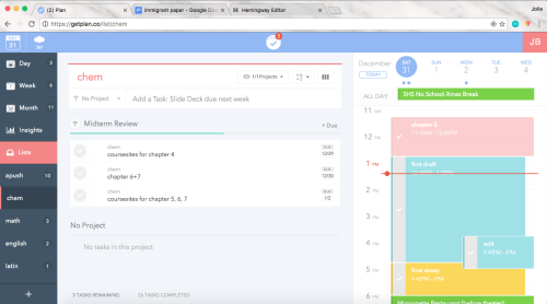 dotgrids:  HOW I DO WORK open up plan, a website and app which allows you to import a google calenda