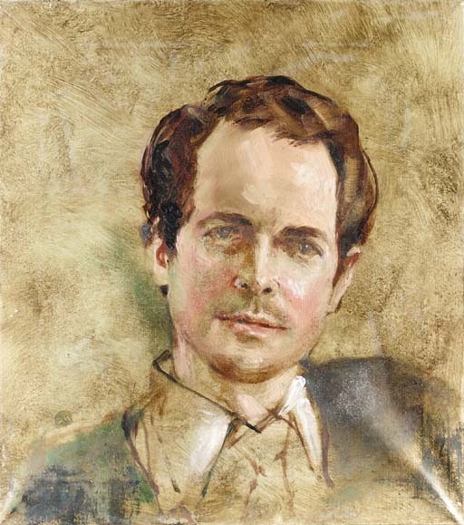 dappledwithshadow:   Derek HillPortrait of Everett FahyDimensions:  18 X 16 in (45.72