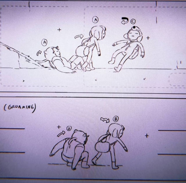 hannakdraws:various Adventure Time storyboard panels by writer/storyboard artist Hanna K. Nyström 