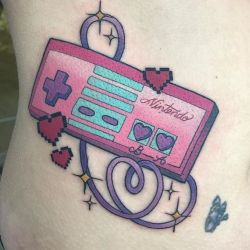 tattoosnob:  Nintendo Love by @nikkirex in