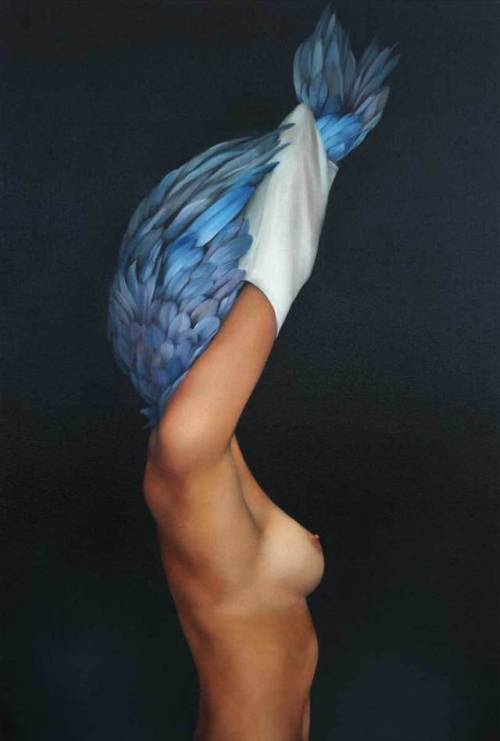 Amy Judd (British, b. 1980, Sandwich, Kent, England) - Singing The Blues, 2016  Paintings: Oil on Ca