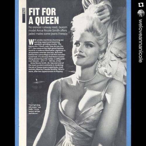 #Repost @weloveannanicole with @repostapp. ・・・ Magazine article of Anna. #AnnaNicoleSmith #AnnaNicol