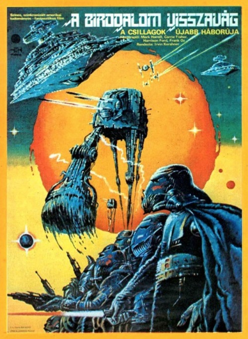 Vintage Hungarian Star Wars posters by Tibor Helényi.