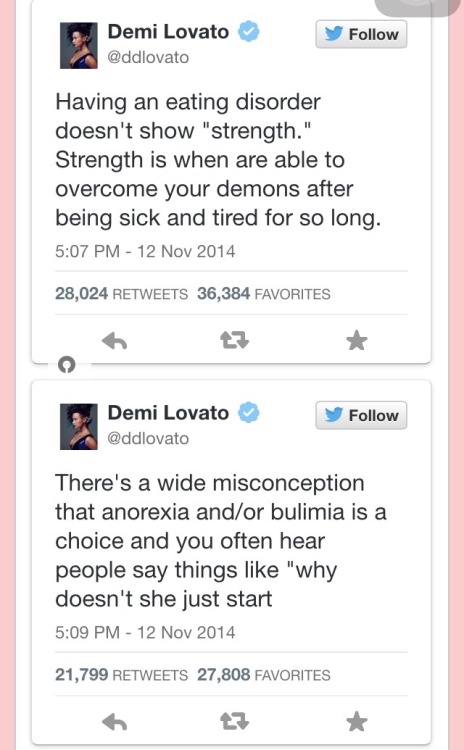 thatdoctortho:  Demi stands up to Meghan Trainor for referring to anorexia as a “diet”