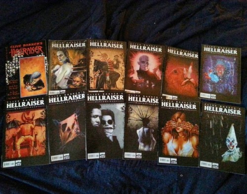 Slowly working my way through this big stack of Hellraiser comics gifted to me a few months ago.  #h