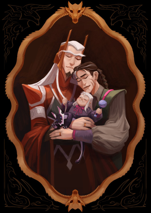 The Paynn FamilyOne of my entries for @thedragonboosterzine! Baby Moordryd, plushie Decepshun, Word 