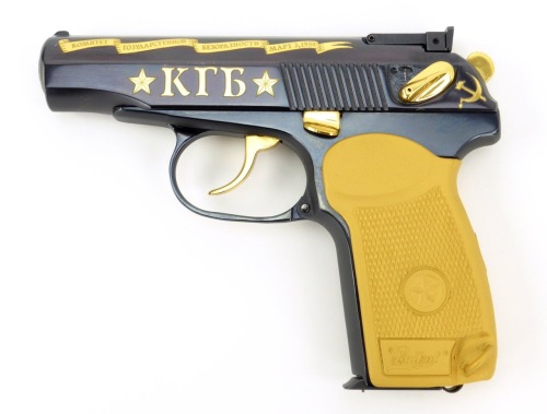 Russian Makarov 9mm Makarov caliber pistol. Rare KGB special edition with bright polished blue finis