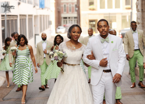 youngblackandvegan:singlebride:Check out today’s super cute 50’s themed wedding on the @Blackbride b