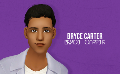 Bryce CarterAs always, comes packaged with base game hair, eyebrows and clothes. If you’d like the b