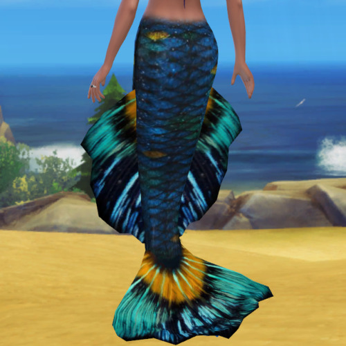zaneida-and-sims4: Butterfly Fish Mermaid Tail“Island Living” required_tail_21 swatchesfor male and 