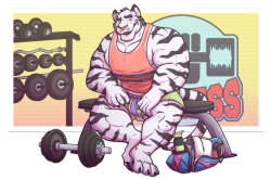 chocofoxcolin: 90s Gym tiger  just something