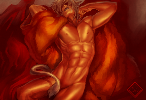 eorzeas-top-model: Now thats one comfortable looking cat. My original character, Vaega Navarro, ch