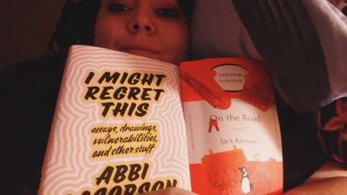 Finished #ontheroad by #jackkerouac now I&rsquo;m onto #imightregretthis by #abbijacobson. . . . #bo