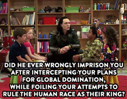 comedycentral:  More Loki! More cute kids! Are you not entertained, Internet? Click