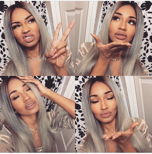 imninm:Black girls with grey/silver hair