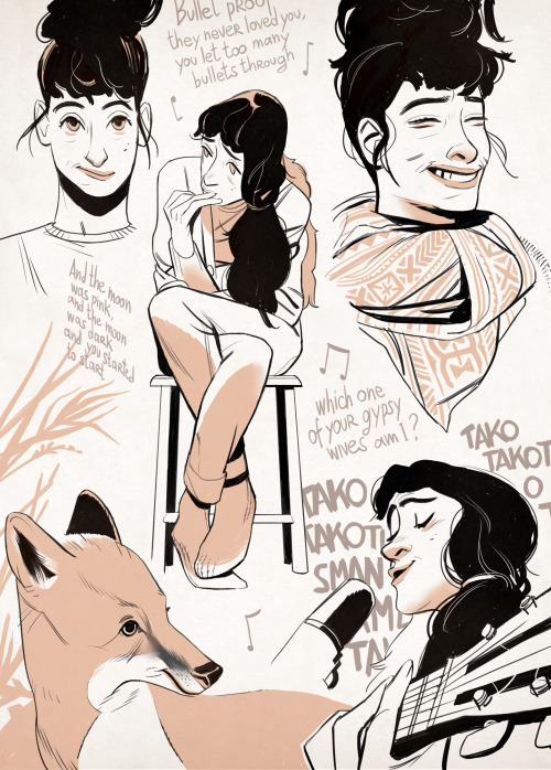  Doodling Kate Stables from This Is The Kit because I love her face and her style and her music and 